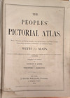 Vtg Antique 1873 The Peoples  Pictorial Atlas David Williams World Map Europe