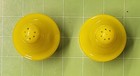 Retro vintage Yellow Plastic Salt   Pepper Shakers Set