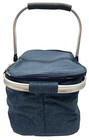 Hulafish Collapsible Insulated Picnic Basket - Blue - Aluminum Handle And Frame