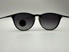New Ray-ban Rb4171 Erika Matte Black  Grey Polarized Gradient Women s Sunglasses