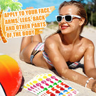 720 Pieces Tanning Sunbathing Stickers Perforated Body Self Adhesive Heart Butte