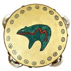 Child-size Heartline Bear Tambourine  La Fonda Indian Shop  C 2000   2005