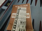Vtg Backgammon Set Complete With Instructions Burgundy   Black Faux Leather