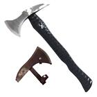 17 5  Survival Tactical Tomahawk Hunting Throwing Axe Black Wood Handle   Sheath