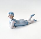 Sexy Bathing Beauty Lady Woman Figurine Porcelain Bisque Art Deco Vtg Germany