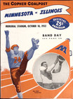1952 Minnesota Gophers Vs Illinois Memorial Stadium College Football Program