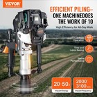 Vevor 37 77cc Gas-powered T Post Driver 4-stroke Fence Piling Pounder W  2 Head