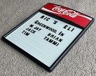 Vintage 1970   s Enjoy Coca-cola Letter-board Menu Board Coke Sign