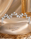 Crystal Bridal Headpiece Wedding Hair Vine Silver Rhinestone Headband Bride