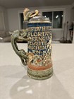 Antique Villeroy   Boch Mettlach 1l St  Florian  1786  Stein Hupp Etched Dragon
