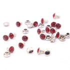 50 Set 6mm Rhinestones Rivets Studs Decor For Clothing Bags Leather Craft Rivets