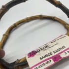 Vintage Bamboo Purse Bag Half Circle Handles New Old Stock