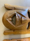Lot Of 3 Vintage Carved Wooden Polynesian Fiji Tonga Tiki Masks