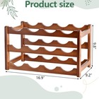 Durable Bamboo Wine Rack 3 Tiers 12 Bottle Wine Storage Cabinet Shelf Holders