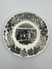 Commemorative Bowdoin College Plate 1947 Mass  Hall Fireplace By Wedgwood