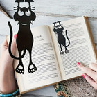 5pcs Acrylic Hollow Cat Bookmarks Creative Black Kitten Page Markers