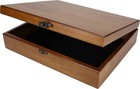 Old World Wooden Box With Brass Latch     Vintage-style Wooden Keepsake Box For   