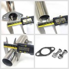 2-bolt Wastegate Ss Dump Tube Screamer Pipe For 35mm 38mm Turbo W gasket New