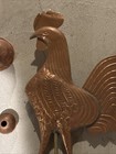 Huge Handcrafted 3 Dimensional Rooster Weathervane Copper Primitive Copula