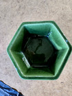Vintage Mcm Haeger 4002 Green Usa Pottery Hexagon 6-sided Footed Planter  ck 13 