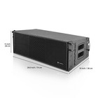 Proreck Dual 8   Powered Array Speakers Full Range 4000w P m p o With Fly Frame