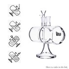 7 5   Gravity Bong Glass Water Pipes Smoking Perc Bong Down Stem Hookah Bubbler