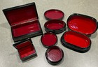5 Russian Lacquer Paper-mache Boxes Hand Painted And Signed  1990 s