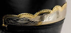 New  Western Cowboy Boot Toe Tips Rand   Heel Guards - Brass   Silver Rope Edge 