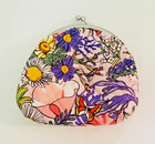 Vera Bradley    coastal Wildflowers     Kiss Coin Purse   Nwt