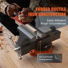 Uimoso 6  Bench Vise W  Anvil 360   Swivel Locking Base Heavy Duty Ductile Iron