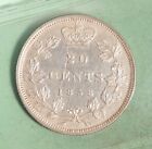 1858 Canada  20 Cents  - Iccs Graded Au-55  - Xvf 955