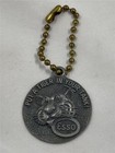 Vintage Esso Gas Oil Put A Tiger In Your Tank Metal Key Chain Ring Key Club Drop