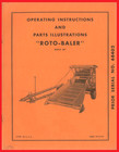 Early Allis Chalmers Roto Baler Mini Round Hay Operators   Parts Manual