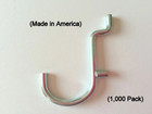  1000 Pack  1  Jumbo  j  Metal Peg Garage Hanger Hooks  1 8 To 1 4 Inch Pegboard
