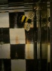  Check Lucite Acrylic Serving Tray Platter Bunnies Queen Bee Mackenzie Childs 
