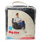 Big Joe Dorm Chair Bean Bag Lounger With Drink Holder   Pocket Durable - Black