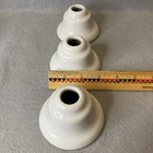 Vtg Ceramic Cold Hot Waste Water Faucet Handles Cross Knobs Risers   Flanges