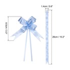 300pcs 3 3inch Pull Bows Ribbon Gift Wrapping Pull Bow Heart Pattern Light Blue