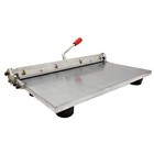 Steel Manual Folding Machine Adjustable Leather Paper Pu Creaser 14 Inch Silver