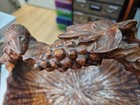 Vintage German Black Forest Wooden Animal Carved Basket