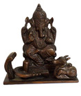 Vintage Brass Statue Ganesh Ganesha Elephant Nandi Shiva Linga Hindu Buddhism 