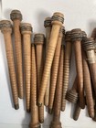 Wood Spools Bobbins Wooden Industrial 3 -10  Vintage Quills Mix Lot-30 