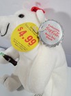 1997 Collectible Coca Cola Bean Bag Plush Polar Bear W  Red Bow Coke Bottle 