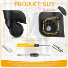 4 Pcs Luggage Wheels Replacement Travel Suitcase Caster Repair Kits With Screw R