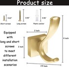 3 Pack Towel Holder For Bathroom Wall Hooks  Bath Towel Rack Shower Towel Holder