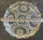 Vintage Large Crystal Cigar Ashtray Heavy Cut Clear Glass Cigarette 8 