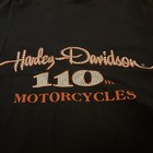Harley Davidson 110th Anniversary Womens Medium Bling T Shirt New Black