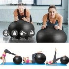 Exercise Ball W  Pump Yoga Balls Body Stretch Strength Training Fitness Workout