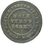 Ns-21a1 Nova Scotia 1813 Half Penny Token Pure Copper Preferable  23714