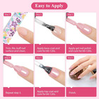 Gel Nail Polish Kit 42 Pcs With Uv Lamp Light Poly Extension Manicure Tool Set